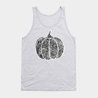 Pumpkin Zentangle - White Tank Top